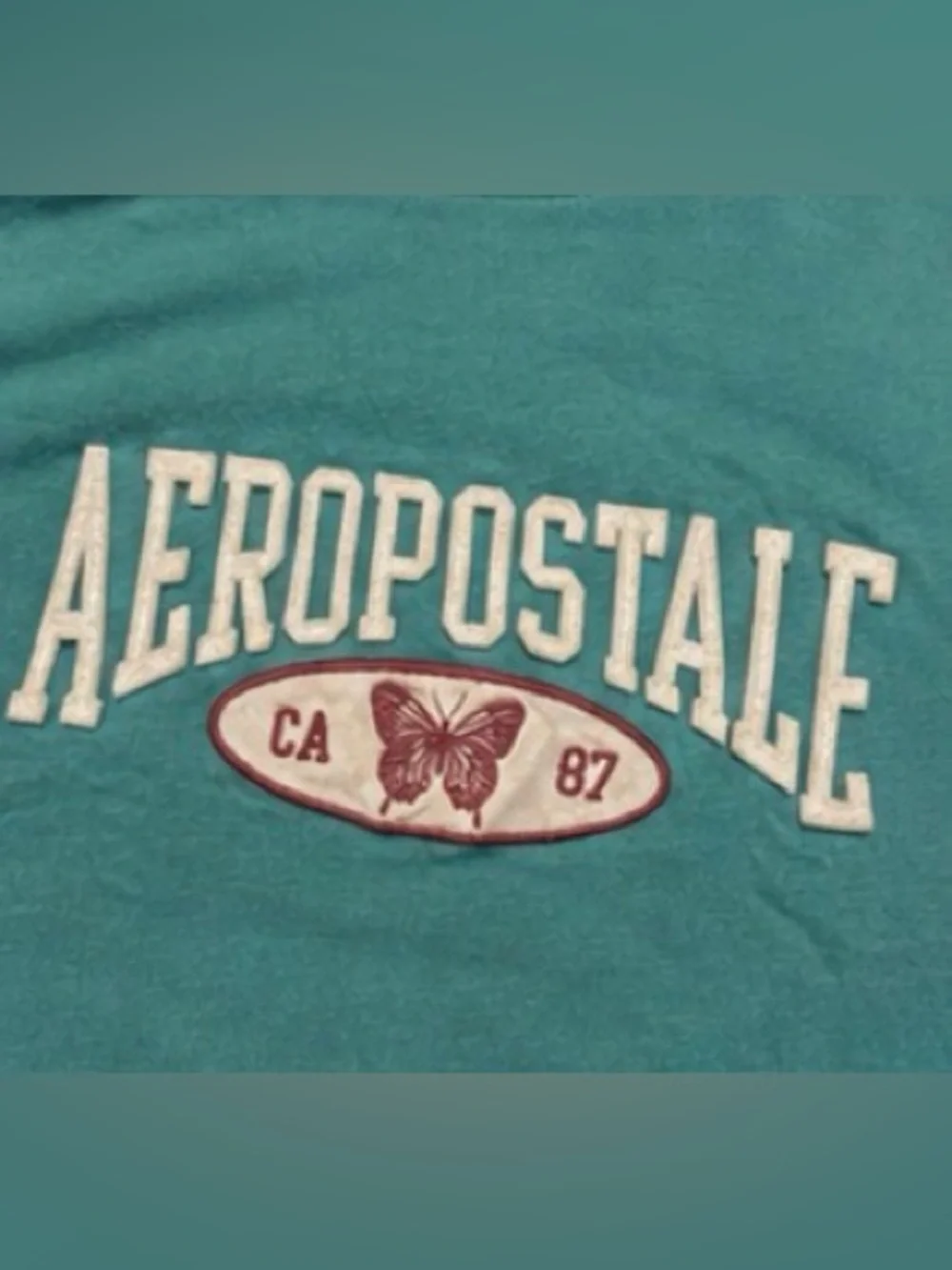 Aeropostale Graphic Tee Bundle XS Burgundy & Turquoise Logo T-Shirts
